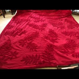 Vintage Red Chenille Bedspread